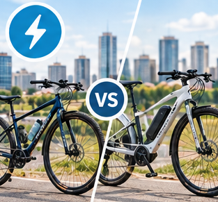 Eléctrica frente a muscular en ciudad: cuestas, tiempo y coste